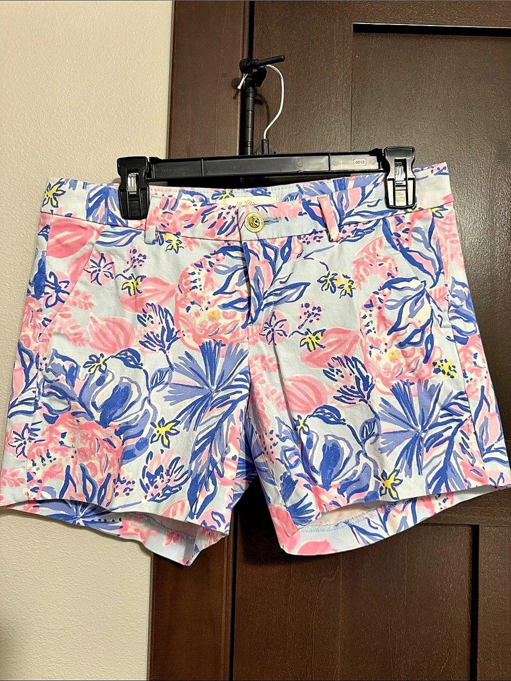Lilly Pulitzer Floral High-Rise Shorts Pink & Blue Size 4